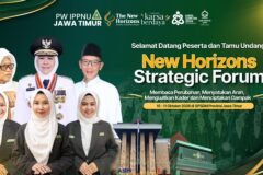 Banner resmi New Horizons Strategic Forum PW IPPNU Jawa Timur.