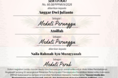 Pamflet keterangan peraih penghargaan