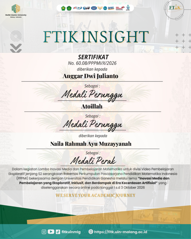 Pamflet keterangan peraih penghargaan