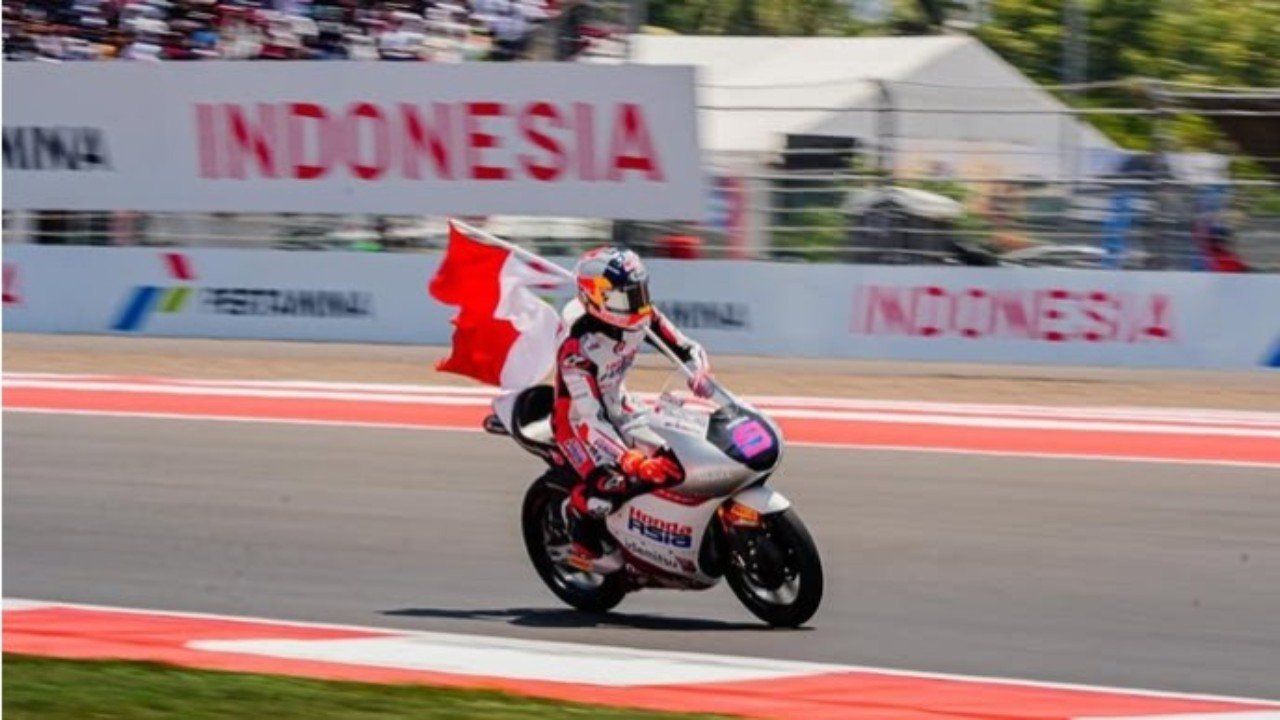 Hasil Moto3 Indonesia 2026, Veda Pratama mengukir tiga rekor fantastis di Mandalika (11/10)./Instagram @themandalikagp
