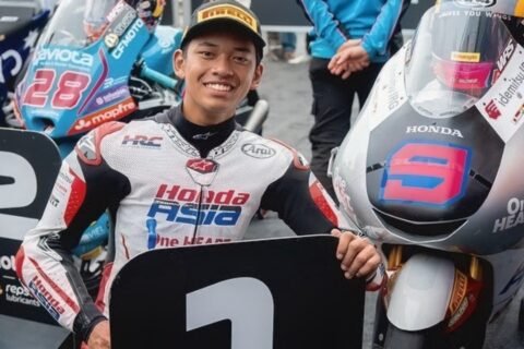 Veda Pratama pole position Moto3 Australia 2026 (24/10), catatkan tiga fakta menarik. Salah satunya pembalap Indonesia pertama pole di grand prix./Instagram @motogp